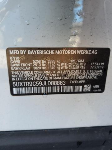 Photo 14 from auction – 2018 BMW X3 XDRIVE3 with VIN 5UXTR9C59JLD88863