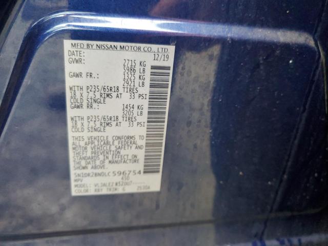 Photo 14 from auction – 2020 NISSAN PATHFINDER with VIN 5N1DR2BN0LC596754