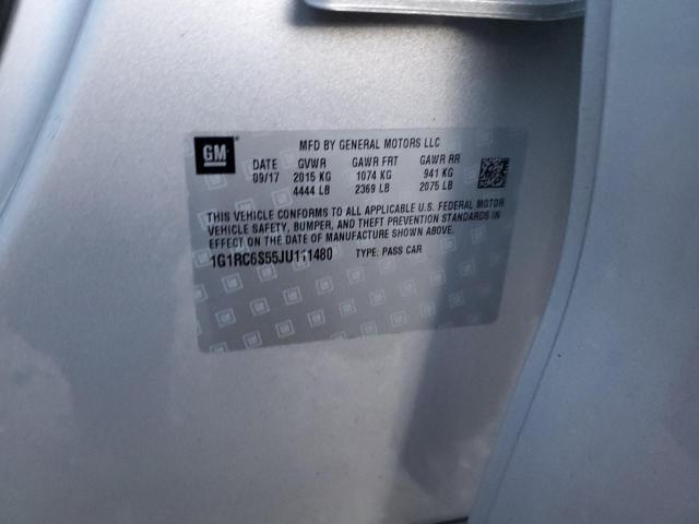 Photo 14 from auction – 2018 CHEVROLET VOLT LT with VIN 1G1RC6S55JU111480