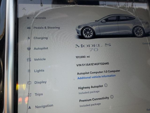 Photo 9 from auction – 2016 TESLA MODEL S with VIN 5YJSA1E14GF132445
