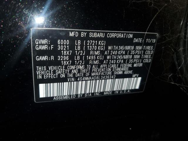 Photo 14 from auction – 2020 SUBARU ASCENT with VIN 4S4WMAAD8L3436342
