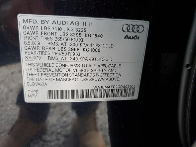 Photo 14 from auction – 2012 AUDI Q7 PREMIUM with VIN WA1LMAFE2CD005105