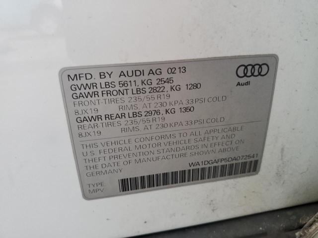 Photo 14 from auction – 2013 AUDI Q5 PREMIUM with VIN WA1DGAFP5DA072541