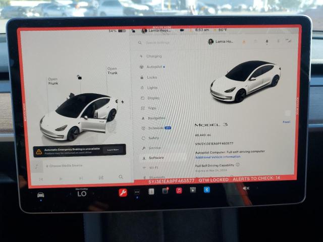 Photo 9 from auction – 2023 TESLA MODEL 3 with VIN 5YJ3E1EA9PF463577