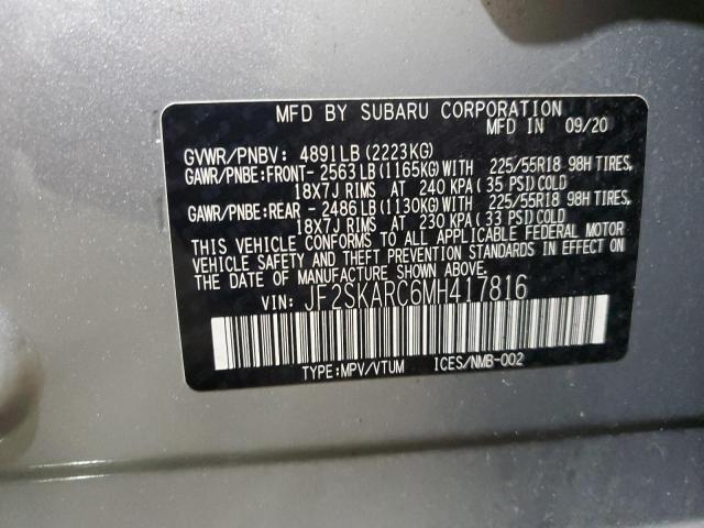 Photo 14 from auction – 2021 SUBARU FORESTER S with VIN JF2SKARC6MH417816