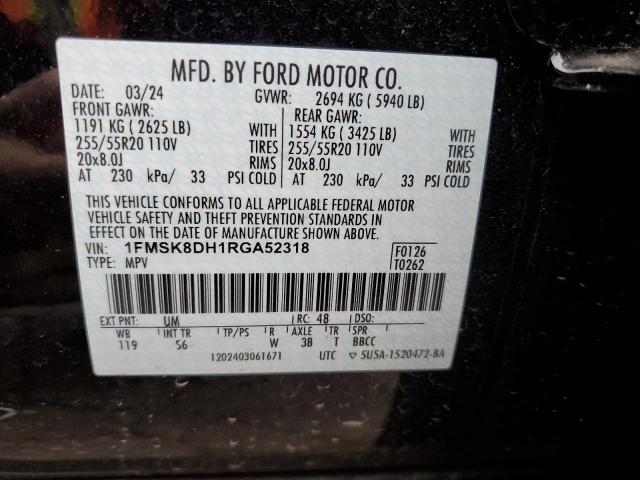 Photo 14 from auction – 2024 FORD EXPLORER X with VIN 1FMSK8DH1RGA52318