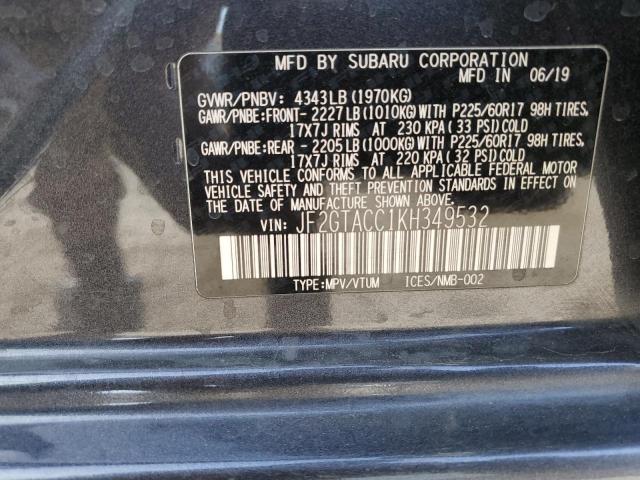 Photo 14 from auction – 2019 SUBARU CROSSTREK with VIN JF2GTACC1KH349532