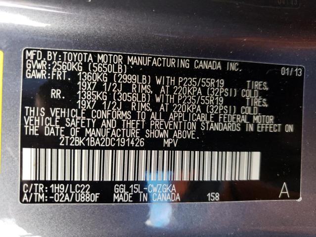 Photo 14 from auction – 2013 LEXUS RX 350 BAS with VIN 2T2BK1BA2DC191426
