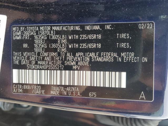 Photo 14 from auction – 2023 TOYOTA HIGHLANDER with VIN 5TDKDRAH0PS505212