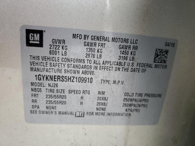 Photo 14 from auction – 2017 CADILLAC XT5 PREMIU with VIN 1GYKNERS5HZ109910
