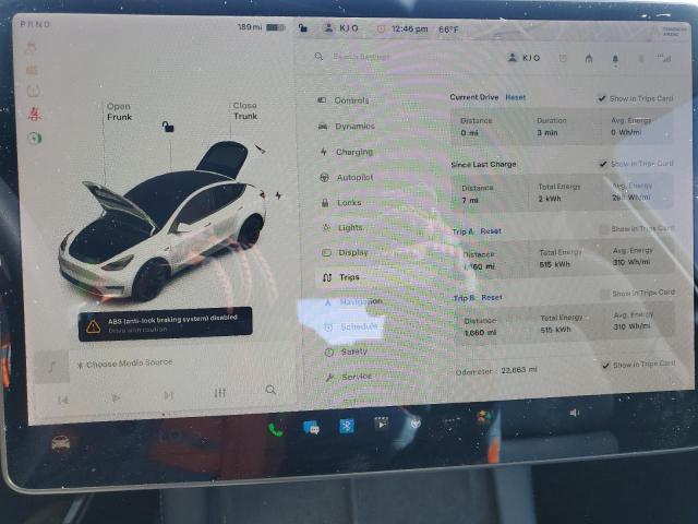 Photo 9 from auction – 2021 TESLA MODEL Y with VIN 5YJYGDEE5MF233499