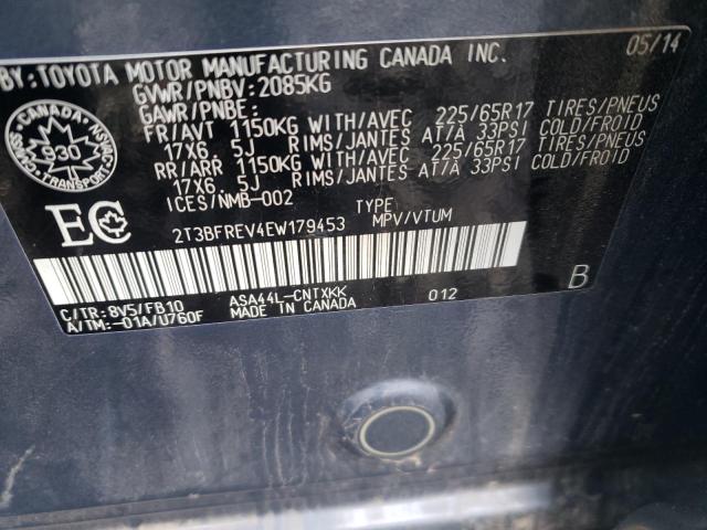 Photo 14 from auction – 2014 TOYOTA RAV4 LE with VIN 2T3BFREV4EW179453