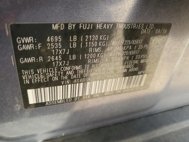 Photo 14 from auction – 2015 SUBARU OUTBACK 2. with VIN 4S4BSACC9F3229035