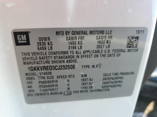 Photo 14 from auction – 2012 GMC ACADIA SLT with VIN 1GKKVRED3CJ232508
