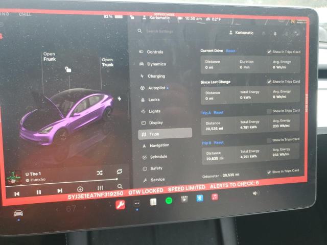 Photo 9 from auction – 2022 TESLA MODEL 3 with VIN 5YJ3E1EA7NF319250