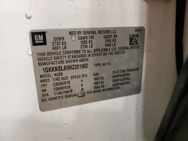 Photo 14 from auction – 2017 GMC ACADIA SLE with VIN 1GKKNSLA5HZ281962