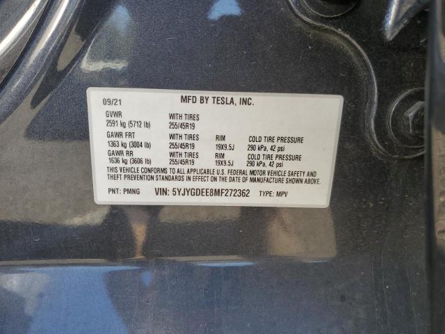 Photo 14 from auction – 2021 TESLA MODEL Y with VIN 5YJYGDEE8MF272362