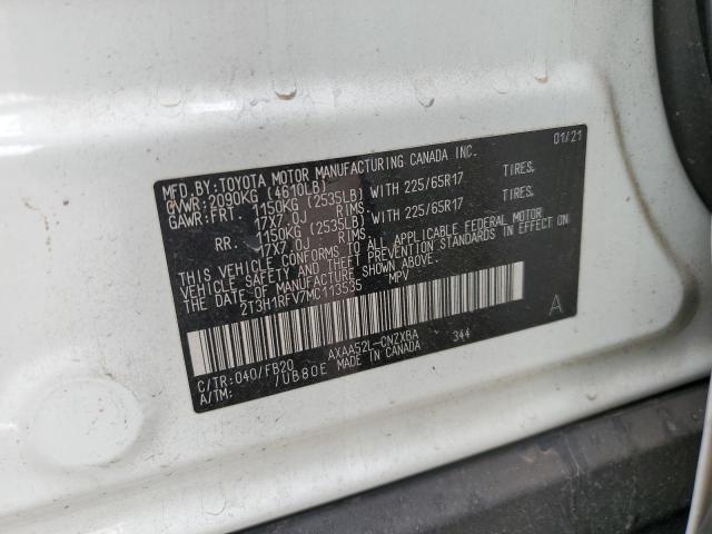 Photo 14 from auction – 2021 TOYOTA RAV4 LE with VIN 2T3H1RFV7MC113535