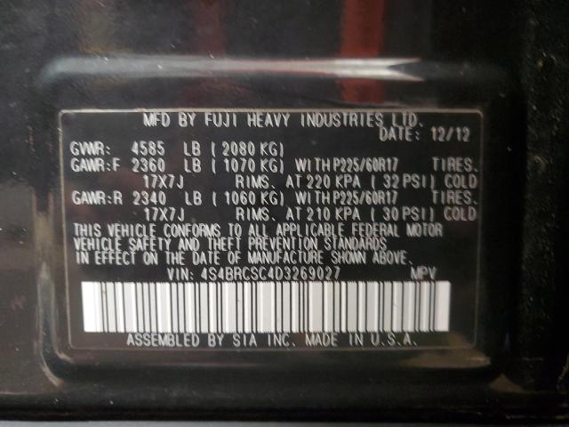Photo 14 from auction – 2013 SUBARU OUTBACK 2. with VIN 4S4BRCSC4D3269027
