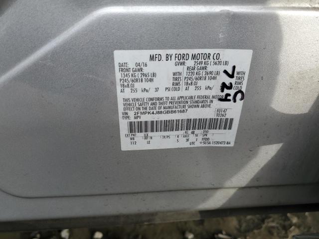Photo 14 from auction – 2016 FORD EDGE SEL with VIN 2FMPK4J88GBB61687