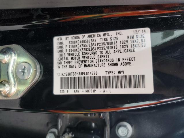 Photo 14 from auction – 2015 ACURA RDX with VIN 5J8TB3H38FL014776