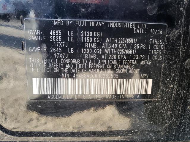 Photo 14 from auction – 2017 SUBARU OUTBACK 2. with VIN 4S4BSACC6H3289535