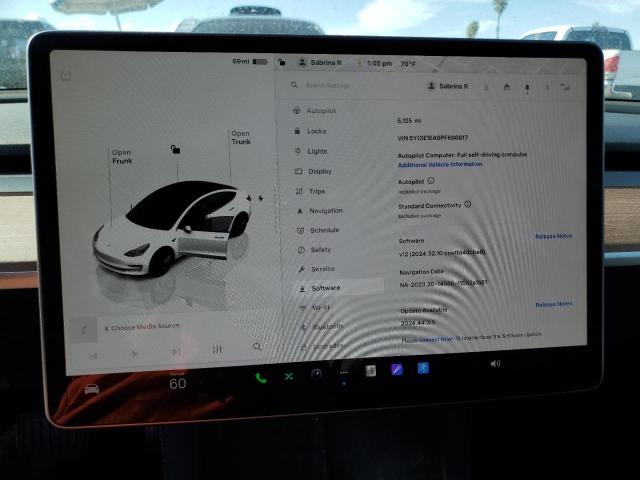 Photo 9 from auction – 2023 TESLA MODEL 3 with VIN 5YJ3E1EA6PF696817