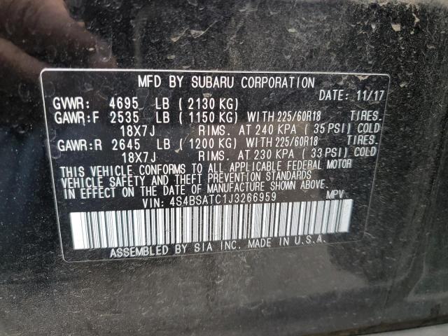 Photo 14 from auction – 2018 SUBARU OUTBACK TO with VIN 4S4BSATC1J3266959
