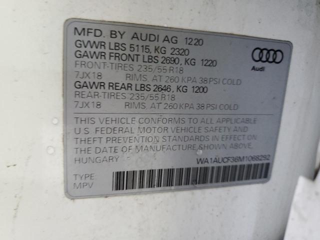Photo 14 from auction – 2021 AUDI Q3 PREMIUM with VIN WA1AUCF36M1068292