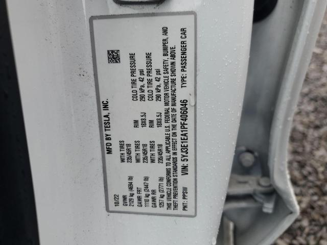 Photo 14 from auction – 2023 TESLA MODEL 3 with VIN 5YJ3E1EA1PF406046