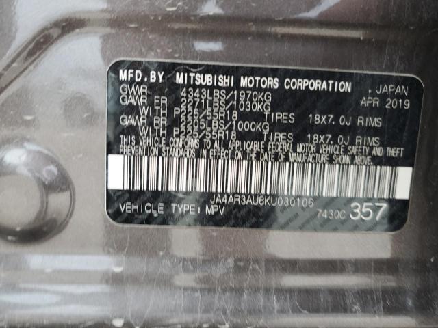Photo 14 from auction – 2019 MITSUBISHI OUTLANDER with VIN JA4AR3AU6KU030106