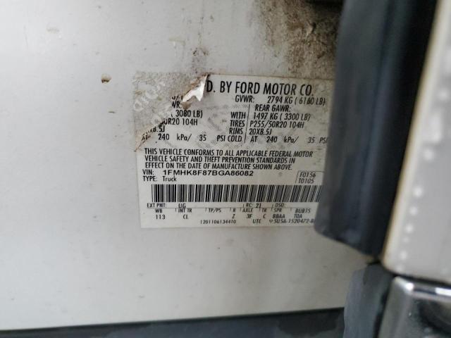 Photo 14 from auction – 2011 FORD EXPLORER L with VIN 1FMHK8F87BGA86082
