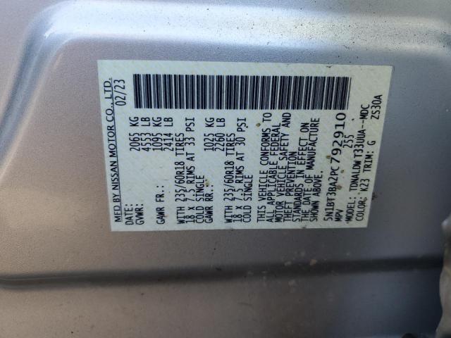 Photo 14 from auction – 2023 NISSAN ROGUE SV with VIN 5N1BT3BA2PC792910