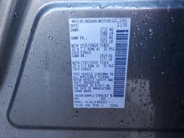 Photo 14 from auction – 2020 NISSAN PATHFINDER with VIN 5N1DR2DN4LC596379