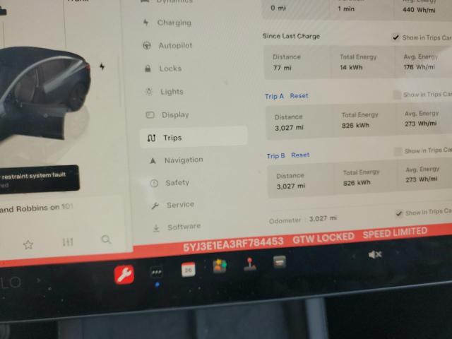 Photo 9 from auction – 2024 TESLA MODEL 3 with VIN 5YJ3E1EA3RF784453
