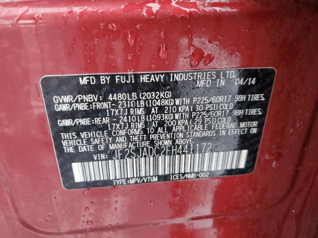 Photo 14 from auction – 2015 SUBARU FORESTER 2 with VIN JF2SJADC2FH441172