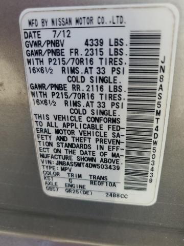 Photo 14 from auction – 2013 NISSAN ROGUE S with VIN JN8AS5MT4DW503439