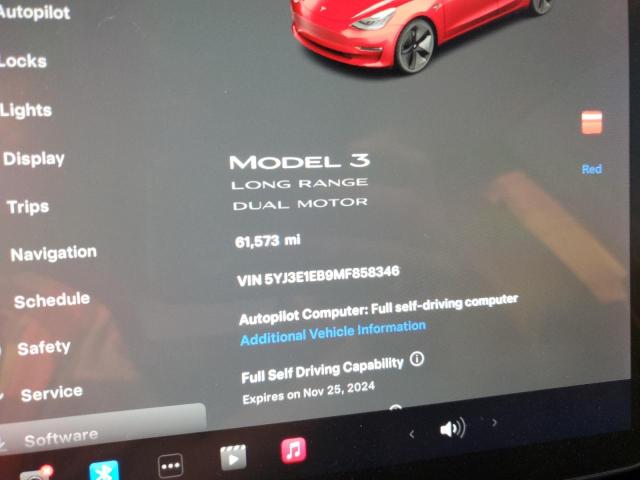 Photo 9 from auction – 2021 TESLA MODEL 3 with VIN 5YJ3E1EB9MF858346