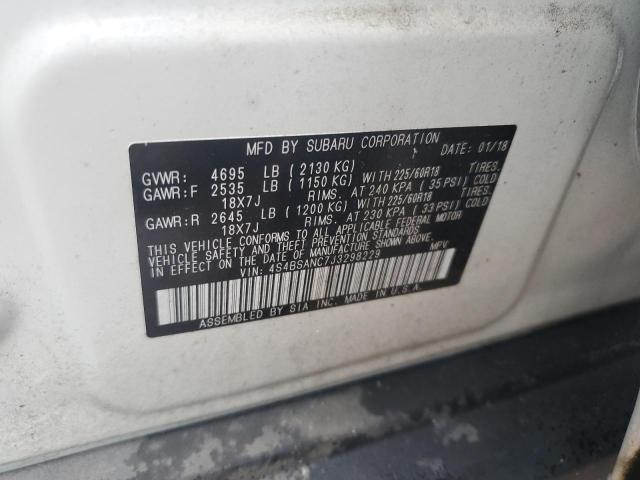 Photo 14 from auction – 2018 SUBARU OUTBACK 2. with VIN 4S4BSANC7J3298229