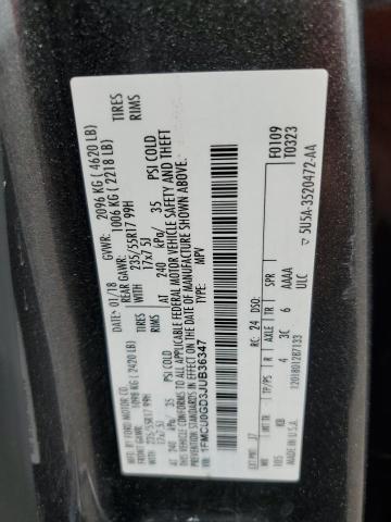 Photo 14 from auction – 2018 FORD ESCAPE SE with VIN 1FMCU0GD3JUB36347