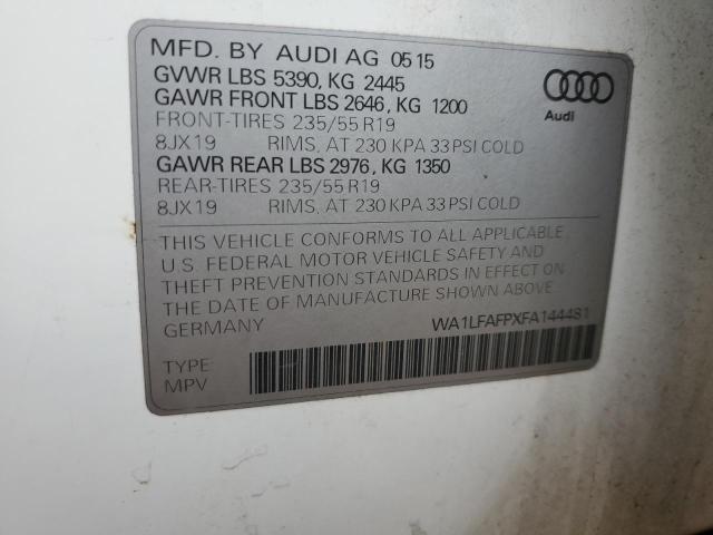Photo 14 from auction – 2015 AUDI Q5 PREMIUM with VIN WA1LFAFPXFA144481