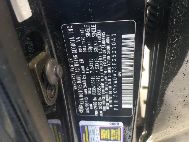 Photo 14 from auction – 2014 KIA SORENTO SX with VIN 5XYKWDA73EG501041