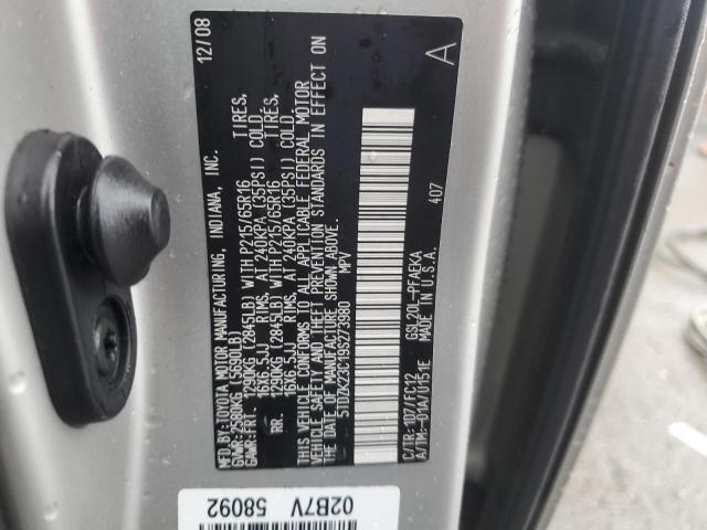 Photo 14 from auction – 2009 TOYOTA SIENNA with VIN 5TDZK23C19S273980