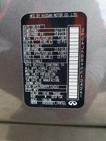 Photo 14 from auction – 2023 INFINITI QX50 LUXE with VIN 3PCAJ5BB9PF124261