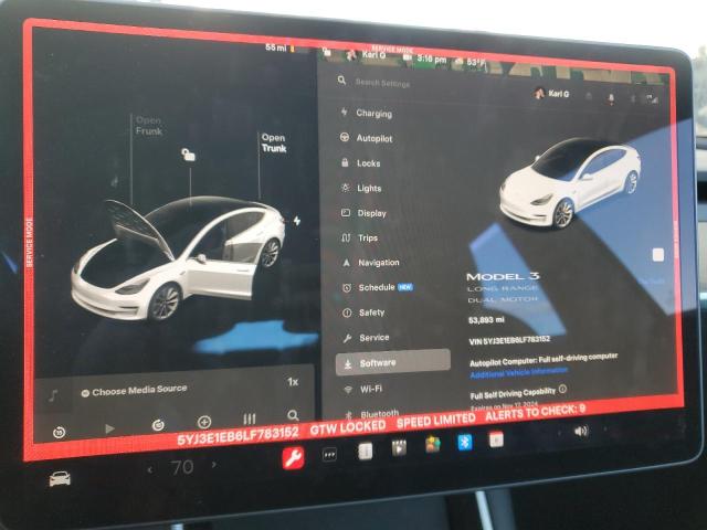 Photo 9 from auction – 2020 TESLA MODEL 3 with VIN 5YJ3E1EB6LF783152