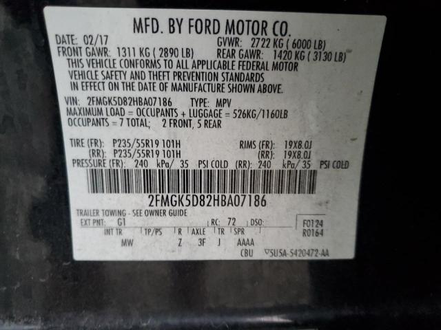 Photo 14 from auction – 2017 FORD FLEX LIMIT with VIN 2FMGK5D82HBA07186