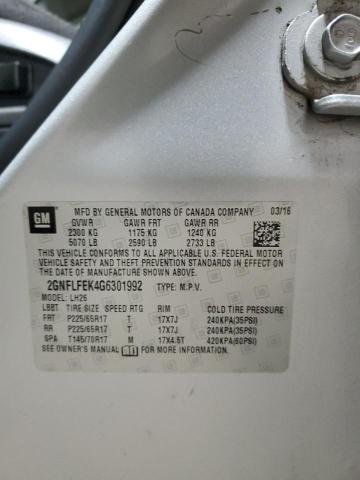 Photo 14 from auction – 2016 CHEVROLET EQUINOX LT with VIN 2GNFLFEK4G6301992