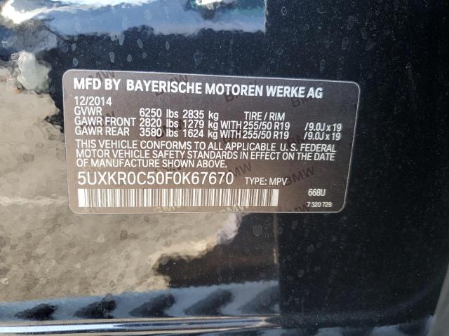 Photo 14 from auction – 2015 BMW X5 XDRIVE3 with VIN 5UXKR0C50F0K67670