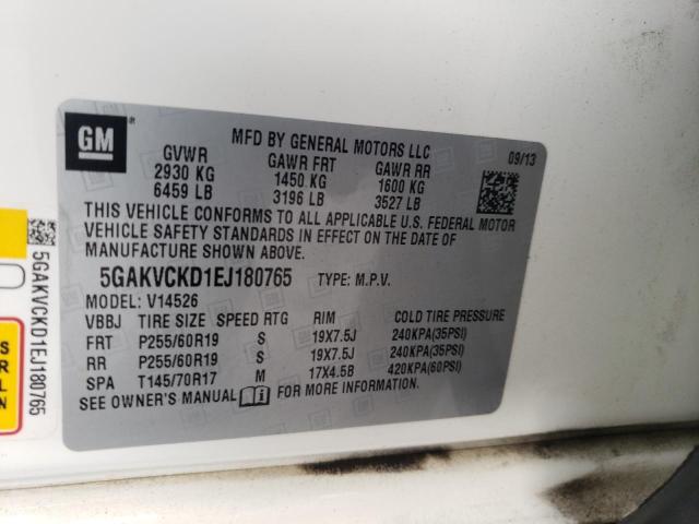 Photo 14 from auction – 2014 BUICK ENCLAVE with VIN 5GAKVCKD1EJ180765