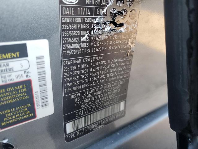 Photo 14 from auction – 2015 LAND ROVER RANGE ROVE with VIN SALWR2VF2FA604914